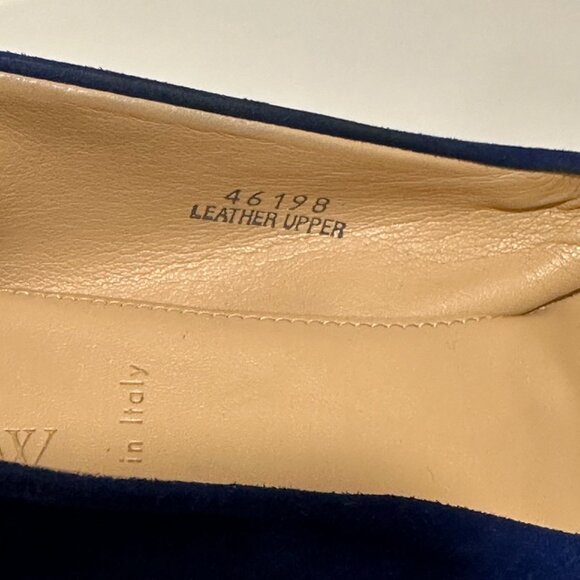 Jcrew Cece Suede Ballet Flats Cobalt Blue Size 8 - Picture 8 of 9